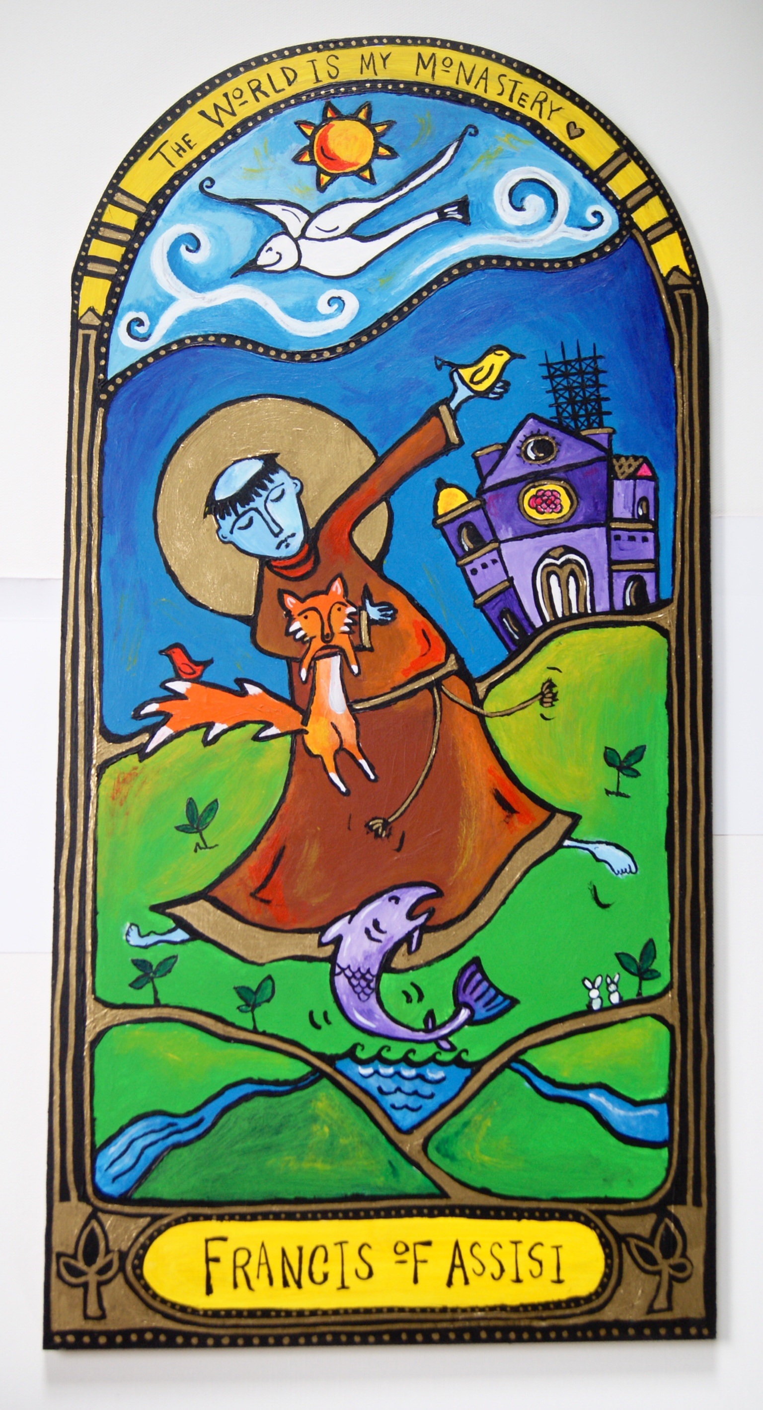 Image from the "Dancing Monk" series for Abbey of the Arts by Marcy Hall. Buy the icon here.